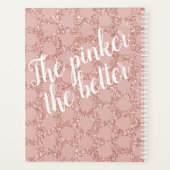 Pink Glitzer Polka Dot Girly Girl Name Chic Planer (Rückseite)
