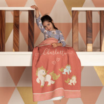 Pink Glitzer Ponys mit Vorname Little Girl