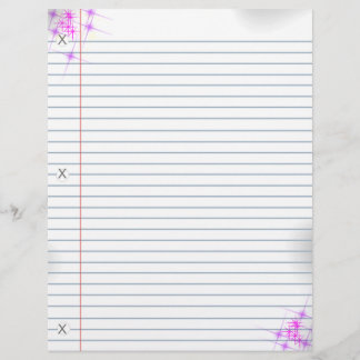 Pink Glitzer Punk Notebook Paper