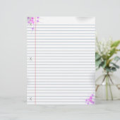 Pink Glitzer Punk Notebook Paper (Stehend Vorderseite)