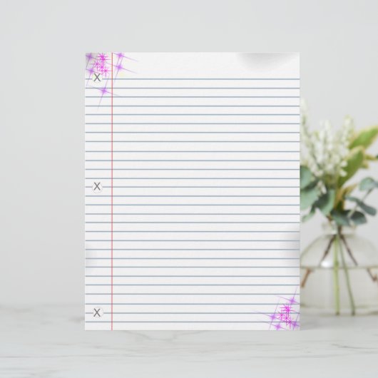 Pink Glitzer Punk Notebook Paper (Stehend Vorderseite)