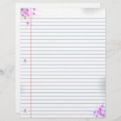 Pink Glitzer Punk Notebook Paper (Vorne/Hinten)