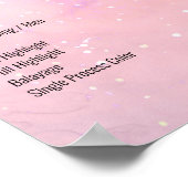 Pink Glitzer Salon Price Lister Poster (Ecke)