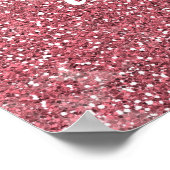 Pink Glitzer Shine Bright Diamond Poster (Ecke)