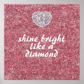 Pink Glitzer Shine Bright Diamond Poster (Vorne)
