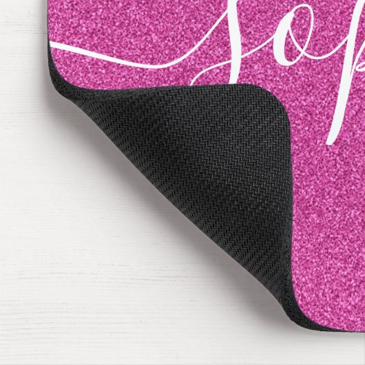 Pink-Glitzer-Skriptmouse-Pad Mousepad (Ecke)