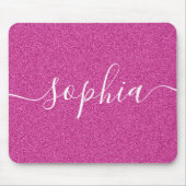 Pink-Glitzer-Skriptmouse-Pad Mousepad (Vorne)