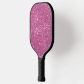 Pink Glitzer Skriptname Pickleball Paddel Schläger (Links)