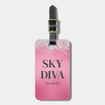 Pink Glitzer Sky Diva