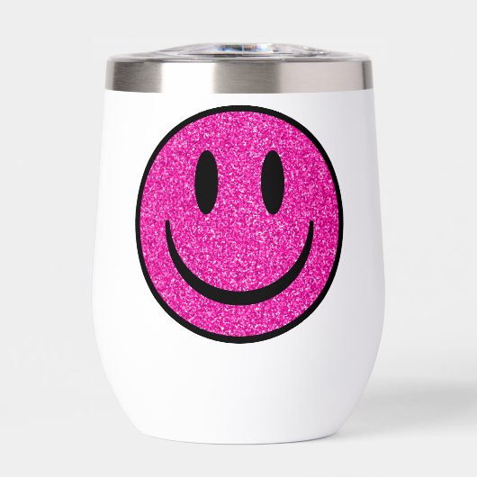 Pink Glitzer Smile Face (Vorderseite)