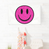 Pink Glitzer Smile Face Banner (Insitu)