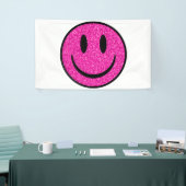 Pink Glitzer Smile Face Banner (Messeveranstaltung)