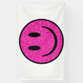 Pink Glitzer Smile Face Banner (Vertikal)
