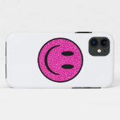 Pink Glitzer Smile Face Case-Mate iPhone Hülle (Rückseite (Horizontal))