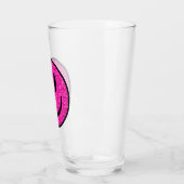 Pink Glitzer Smile Face Glas (Links)