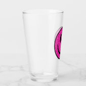 Pink Glitzer Smile Face Glas (Rechts)