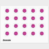 Pink Glitzer Smile Face Herz-Aufkleber (Blatt)