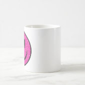 Pink Glitzer Smile Face Kaffeetasse (Mittel)