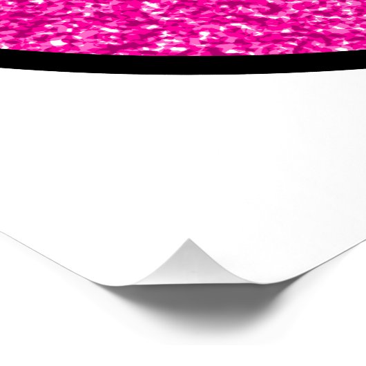 Pink Glitzer Smile Face Poster (Ecke)