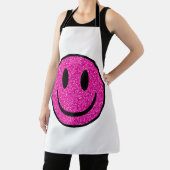 Pink Glitzer Smile Face Schürze (InSitu)