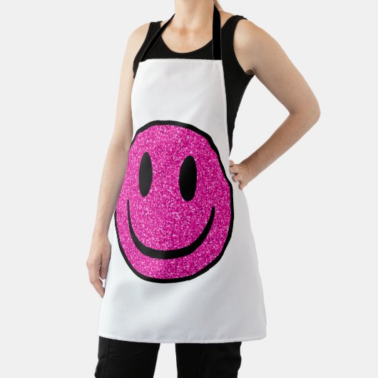 Pink Glitzer Smile Face Schürze (InSitu)