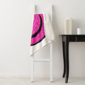 Pink Glitzer Smile Face Sherpadecke (Beispiel)