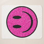 Pink Glitzer Smile Face Sherpadecke (Vorderseite (Horizontal))