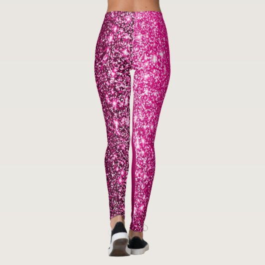 Pink Glitzer Sparkle Chic Muster Yoga Pants Leggings (Rückseite)
