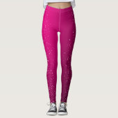 Pink Glitzer Sparkle Chic Muster Yoga Pants Leggings (Vorderseite)