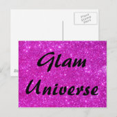 Pink-Glitzer-Sparkle-Design Postkarte (Vorne/Hinten)