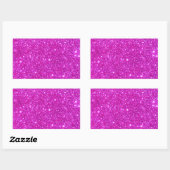 Pink-Glitzer-Sparkle-Design Rechteckiger Aufkleber (Blatt)