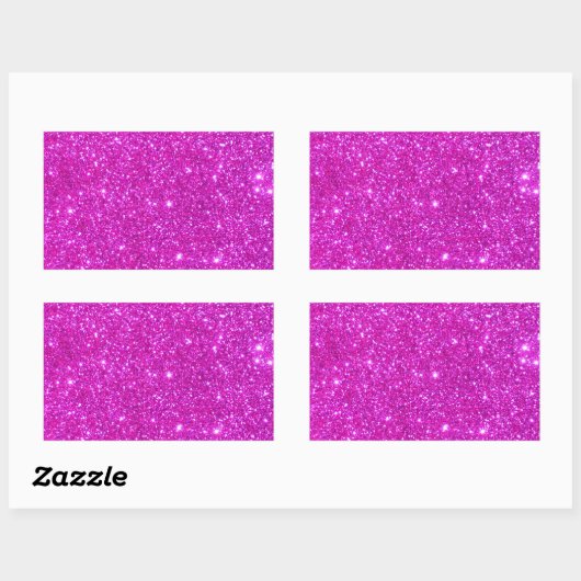 Pink-Glitzer-Sparkle-Design Rechteckiger Aufkleber (Blatt)