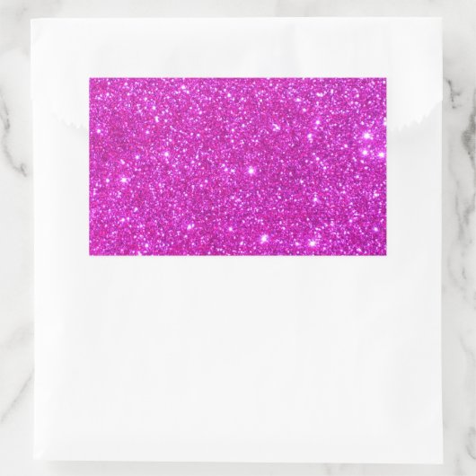 Pink-Glitzer-Sparkle-Design Rechteckiger Aufkleber (Tasche)