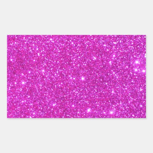 Pink-Glitzer-Sparkle-Design Rechteckiger Aufkleber (Vorderseite)