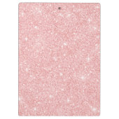 Pink Glitzer Sparkle Moderne Monogram-Zwischenabla Klemmbrett (Rückseite)