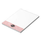 Pink-Glitzer-Sparkon-Monogramm Notizblock (Rotiert)