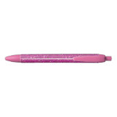 Pink-Glitzer-Stift mit personalisiertem, benutzerd Kugelschreiber (Rückseite)