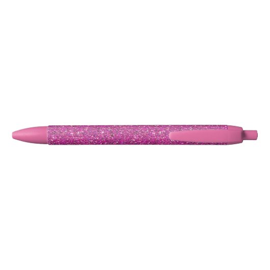 Pink-Glitzer-Stift mit personalisiertem, benutzerd Kugelschreiber (Rückseite)