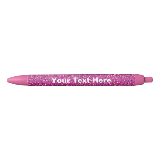 Pink-Glitzer-Stift mit personalisiertem, benutzerd Kugelschreiber (Vorderseite)