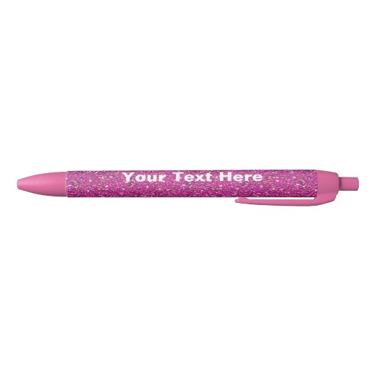 Pink-Glitzer-Stift mit personalisiertem, benutzerd Kugelschreiber (Unterseite)