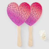 PINK GLITZER STYLISH MODERN FÄCHER (Vorne und Hinten)