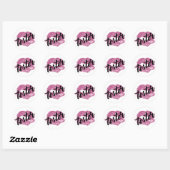 Pink Glitzer Tester Stickers (Blatt)