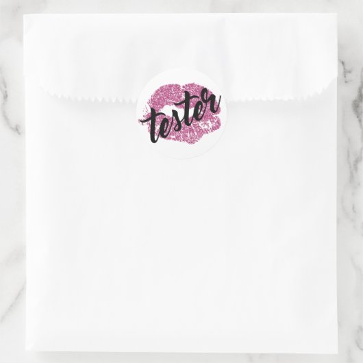 Pink Glitzer Tester Stickers (Tasche)