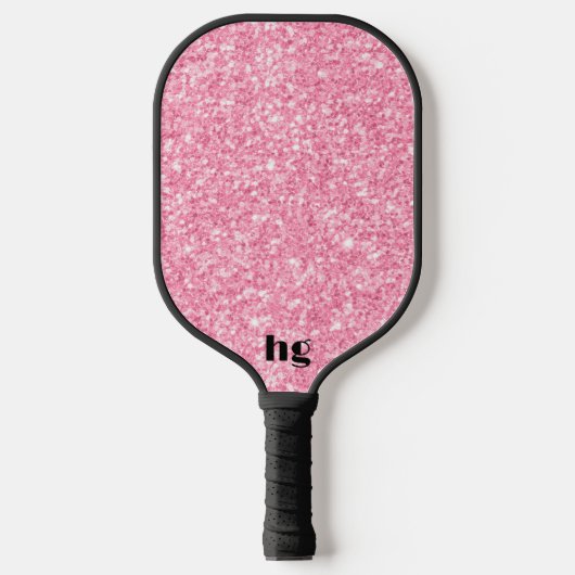 Pink-Glitzer-Textur Pickleball Schläger (Vorderseite)