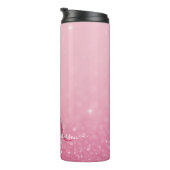 Pink Glitzer Thermal Tumbler mit benutzerdefiniert Thermosbecher (Nach rechts gedreht)