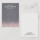 Pink Glitzer Trendy Earring Display Card Visitenkarte (Vorne/Hinten)