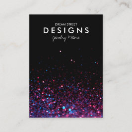 Pink Glitzer Trendy Earring Display Card Visitenkarte