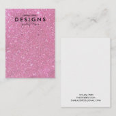 Pink Glitzer Trendy Instagramm Earring Display Car Visitenkarte (Vorne/Hinten)