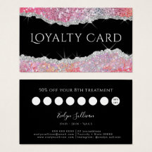 Pink-Glitzer-Treuekarte