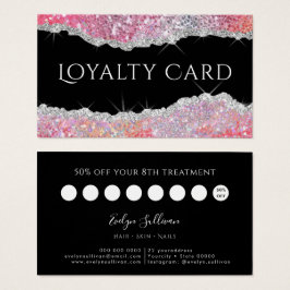 Pink-Glitzer-Treuekarte